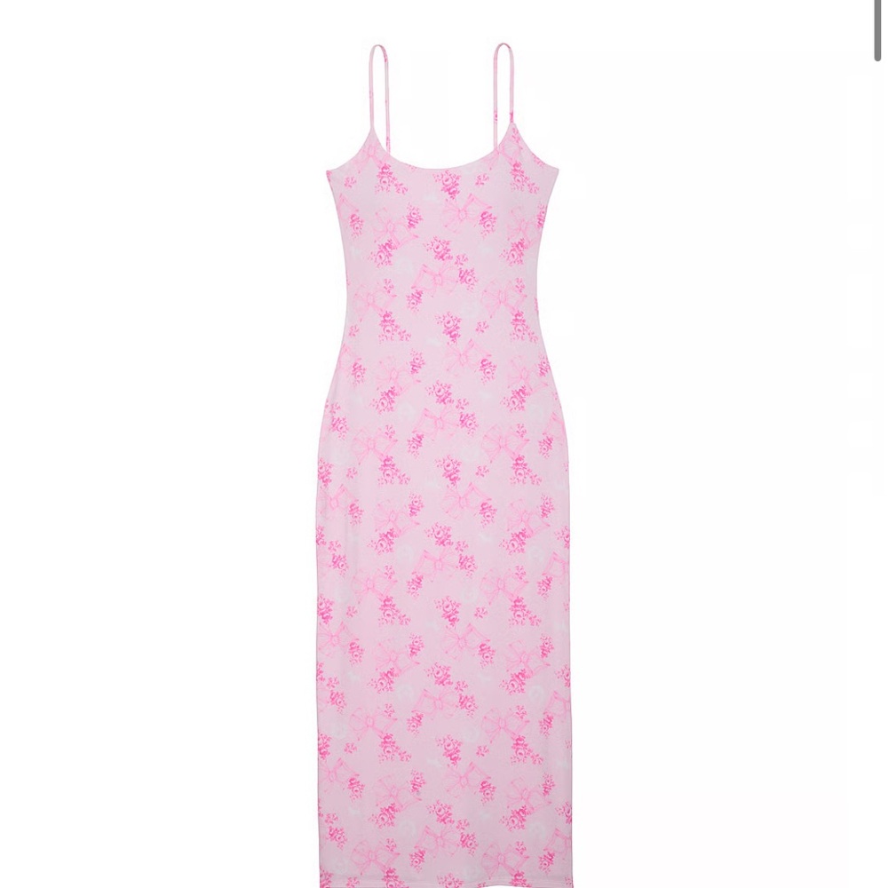PINK x Loveshackfancy collab midi-full length dress in Size XS NWOT
